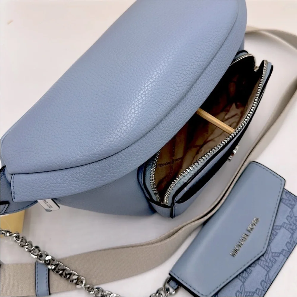 Michael Kors Maisie Large Pebbled Leather 2-in-1 Sling Pack Fanny Pack Waist Bag